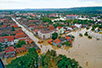 Center of Obrenovac under water (photo: The Army of Serbia)